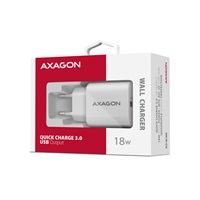 AXAGON ACU-QC18W, nabíjačka do siete 18W, 1x port USB-A, QC3.0/AFC/Apple, biela
