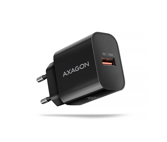 AXAGON ACU-QC18, nabíjačka do siete 18W, 1x port USB-A, QC3.0/AFC/Apple, čierna