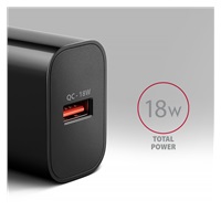 AXAGON ACU-QC18, nabíjačka do siete 18W, 1x port USB-A, QC3.0/AFC/Apple, čierna