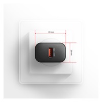 AXAGON ACU-QC18, nabíjačka do siete 18W, 1x port USB-A, QC3.0/AFC/Apple, čierna