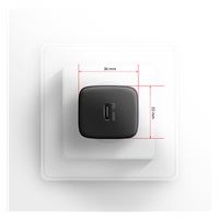 AXAGON ACU-PD30, Sil nabíjačka do siete 30W, 1x port USB-C, PD3.0/PPS/QC4+/SFC/AFC/Apple, čierna