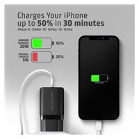 AXAGON ACU-PD20, nabíjačka do siete 20W, 1x port USB-C, PD3.0/PPS/QC4+/AFC/Apple, čierna