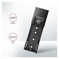AXAGON EEM2-GTS2, 10Gbps USB-C - M.2 NVMe & SATA SSD kovový THIN box, bez skrutiek