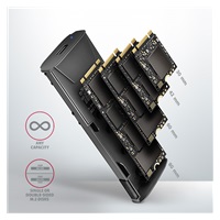 AXAGON EEM2-GTS2, 10Gbps USB-C - M.2 NVMe & SATA SSD kovový THIN box, bez skrutiek