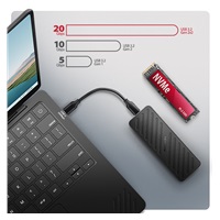 AXAGON EEM2-20G, USB-C 20Gbps - M.2 NVMe SSD kovový ARMORED box