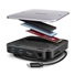 AXAGON HMC-UFO, USB 10Gbps hub, 2x USB-A, USB-C, HDMI 4k/60, RJ-45, M.2 slot, SD/mSD, audio, PD 100W, kábel USB-C 65cm