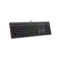 A4tech Klávesnice FX60, Podsvícená barevná, USB, CZ, šedá