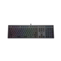 A4tech Klávesnice FX60, Podsvícená barevná, USB, CZ, šedá