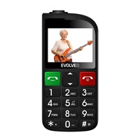 EVOLVEO Mobilní telefon pro seniory s nabíjecím stojánkem EasyPhone FL, černá