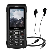 EVOLVEO StrongPhone H1, vodotěsný odolný Dual SIM telefon, černo-stříbrná