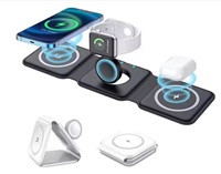 1stCOOL bezdrátová přenosná QI nabíječka 3v1, MagSafe, USB-C, bílá