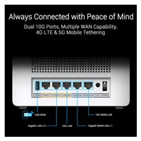 ASUS ZenWifi BQ16 1-pack, WiFi7 Extendable Router, AiMesh, 2x WAN/LAN, 3x LAN, 1x USB 3.0