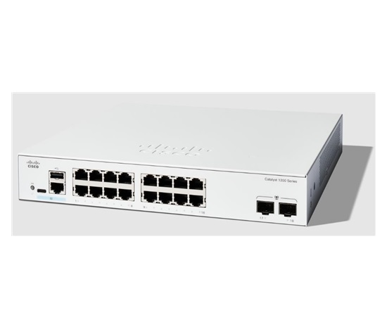 Cisco Catalyst switch C1200-16T-2G (16xGbE,2xSFP,fanless)