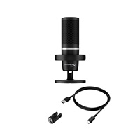 HyperX DuoCast - USB Microphone (Black) - RGB Lighting (HMID1R-A-BK/G) - Mikrofon
