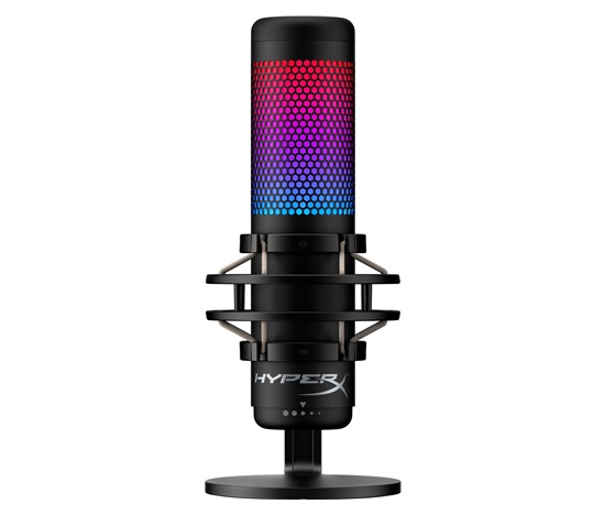 HyperX QuadCast S - USB Microphone (Black-Grey) - RGB Lighting (HMIQ1S-XX-RG/G) - Mikrofon