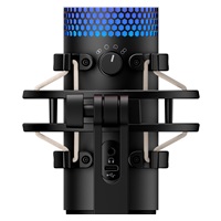 HyperX QuadCast S - USB Microphone (Black-Grey) - RGB Lighting (HMIQ1S-XX-RG/G) - Mikrofon