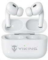 Viking bluetooth sluchátka s mikrofonem VPRORT, bílá