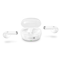 CONNECT IT Sluchátka True Wireless SonicBass, špunty do uší s mikrofonem, Bluetooth, bílá