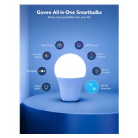 BAZAR - Govee Smart žárovka RGBWW 9W-60W 800lm E27 Long Life - pošk. obal