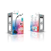 CONNECT IT Stolní LED lampa CLIP s klipem, černá