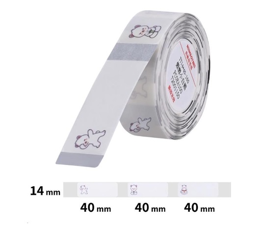 Niimbot průhledné štítky T 14x40mm 160ks Medvídě pro D11, D11-M, D110, D110-H
