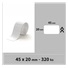 Niimbot štítky R 45x20mm 320ks Bílé pro B21, B21S, B3, B1S