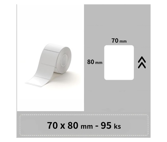 Niimbot štítky RP 70x80mm 95ks Bílé pro B3S