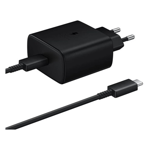 Samsung cestovní nabíječka EP-T4511XBE, Fast Charging 45W, USB-C + datový kabel USB-C, černá
