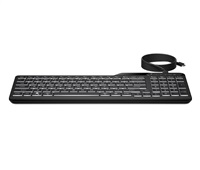 HP 400 Backlit Wired Keyboard - drátová podsvícená klávesnice CZ/SK