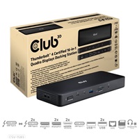 Club3D Dokovací stanice USB-C 16v1, 3xDP, 2xHDMI, 1xUSB-C, 3xUSB, 1xRJ45, 1x3.5mm, černá