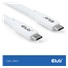 Club3D Kabel USB-C 4.0, 20Gbps, 4K60Hz, PD 240W, 2m, bílá
