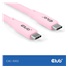 Club3D Kabel USB-C 4.0, 20Gbps, 4K60Hz, PD 240W, 2m, růžová