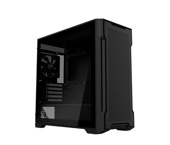 GIGABYTE case GB-C102G, Mid Tower, 2x USB3.0, Průhledná bočnice, 2x 120mm Fan, černá