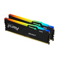 KINGSTON DIMM DDR5 32GB (Kit of 2) 6000MT/s CL36 FURY Beast RGB Černá EXPO