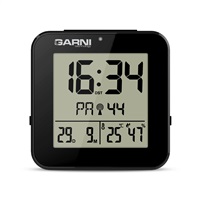 GARNI 138B - digitální budík s teploměrem a vlhkoměrem, černá