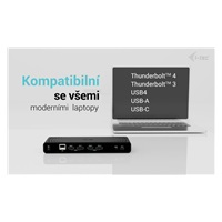 i-tec Universal Dual 4K Display Docking Station, Power Delivery 85W + i-tec USB-C Charger 100W