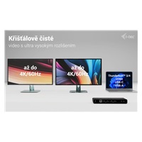 i-tec Universal Dual 4K Display Docking Station, Power Delivery 85W + i-tec USB-C Charger 100W