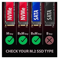 AXAGON EEM2-GAM, USB-C 10Gbps - NVMe & SATA SSD GAME M.2 box, bez skrutiek