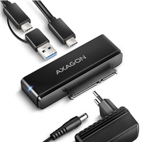 AXAGON ADSA-FPX, USB-C 10Gbps - SATA 6G, 2.5"/3.5" SSD/HDD FAST PORT X adaptér, vrátane AC napájača