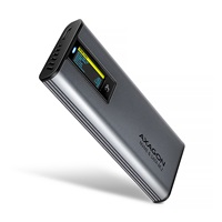AXAGON EEM2-SD2 USB-C 10Gbps - M.2 NVMe & SATA SSD kovový DISPLAY box, bez skrutiek
