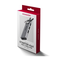 AXAGON HMC-H3A, USB 5Gbps hub, 3x USB-A, HDMI 4k/30Hz, kábel USB-C 15cm