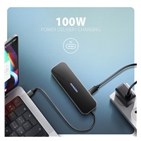 AXAGON HMC-6GLN, USB 5Gbps hub, 2x USB-A, USB-C, HDMI 4k/60Hz, RJ-45 GLAN, PD 100W, kábel USB-C 20cm