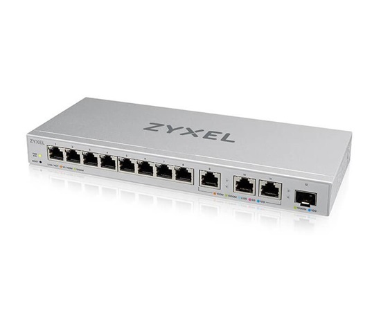 Zyxel XGS1250-12 12-portový gigabitový webový manažovateľný prepínač, 8x Gigabit RJ45, 3x MultiGig 1/2.5/5/10G, 1x SFP+