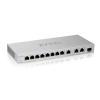 Zyxel XGS1250-12 12-portový gigabitový webový manažovateľný prepínač, 8x Gigabit RJ45, 3x MultiGig 1/2.5/5/10G, 1x SFP+