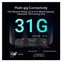 ASUS Herní Router ROG Rapture GT-BE19000, 3-pásmový WiFi7 Router, 2x WAN, 4x LAN, AiMesh