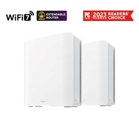 ASUS ZenWifi BT10 2-pack, WiFi7 Extendable Router, AiMesh, 2x WAN/LAN, 1x LAN, 1x 3.0