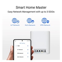 ASUS ZenWifi BT10 1-pack, WiFi7 Extendable Router, AiMesh, 2x WAN/LAN, 1x LAN, 1x 3.0