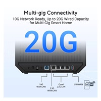 ASUS Router RT-BE92U, WiFi7 Router, AiMesh, 2x WAN, 3x LAN, 1x USB 3.2