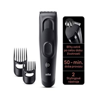 Braun Series 5 HC5330 zastřihovač vlasů, samoostřicí nože, Ni-MH baterie, 2 nástavce, omyvatelný