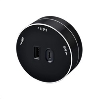 Viking zásuvkový modul A60, 1x USB-A, 1x USB-C, PD, černá